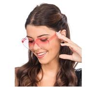 Lunettes cœur verres fumés roses adulte