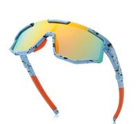 Lunettes Cyclisme Légères Ado Lunettes Soleil Polarisées pour Sport, Cyclisme,Tennis, Rugby, Course à Pied, Sports Plein Air, Protction UV400, pour Enfant garçon/fille de 5 à 16 Ans (bleu)