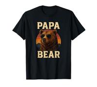 Lunettes d'aviateur rétro Papa Bear - Coucher de soleil - Pour papa T-Shirt