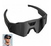 Lunettes de baseball POV 4K avec caméra intelligente pour homme et femme, lunettes de soleil avec caméras et enregistrement vidéo audio et WiFi pour sports d'action pour le cyclisme et la randonnée
