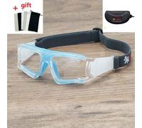 Lunettes De Basket-Ball Pour Myopie,Hypermétropie,Lunettes De Sport,Football,Anti-Collision,Amovibles,Pour Entraînement,Cyclisme - Type Blue And Case-Hyperopia Plus 3.0