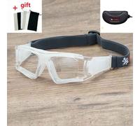 Lunettes De Basket-Ball Pour Myopie,Hypermétropie,Lunettes De Sport,Football,Anti-Collision,Amovibles,Pour Entraînement,Cyclisme - Type White And Case-Hyperopia Plus 3.0