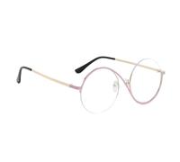 Lunettes de blocage des rayons UV, lunettes de protection UV pour femme, lunettes circulaires uniques et élégantes pour conduire, pêche, marche, marche, Cadre doré, cadre en cercle rose, lumière