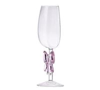 Lunettes de champagne - Flât à vitraux à vide à longue tige | Flâttes de célébration de fête | Verbe décorative pour table de bar Picniques de gibation de graduation célébrations mariages Dîner Birthd