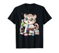 Lunettes de chimiste Kawaii Motif léopard des neiges T-Shirt