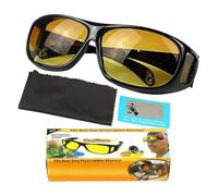 Lunettes de conduite anti-éblouissement - Protection du filtre de lumière - Perception améliorée du contraste - Lunettes de conducteur jaunes avec revêtement antireflet - Protection des yeux pour la
