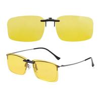 Lunettes de conduite de nuit polarisées à clipser pour hommes et femmes, réduisent efficacement les lumières vives et l'éblouissement des phares, éclairent la surface de la route la nuit, haute