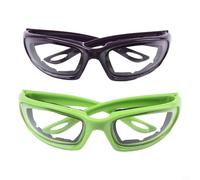 Lunettes de cuisine anti-buée à oignon - Sans déchirure - Protection des yeux - Lentille en polycarbonate - Joint en mousse - Gadget de cuisine - 14,2 cm (noir)