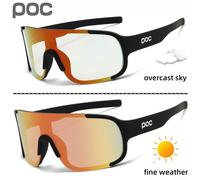 Lunettes de cyclisme à changement de couleur jour et nuit POC. Lunettes coupe-vent pour les sports de plein air, la course à pied et le marathon CAB6