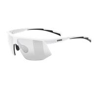 Uvex aerios V - lunettes de sport pour adults - protection à 100% contre les UVA, UVB et UVC - anti-buée - white/smoke - one size