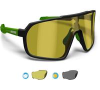 Lunettes De Cyclisme Vtt Running Sport Pour Hommes Femmes En Tr90 Protection 100% Uv Grand Verre Antibuée Mod. Gemini[Z1785]