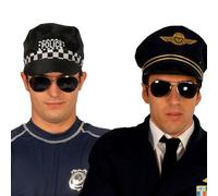 Lunettes de déguisement noires opaques - Police - Mixte - Intérieur - Plastique