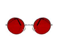 Lunettes de déguisement pour adultes/enfants (verres ronds rouges)