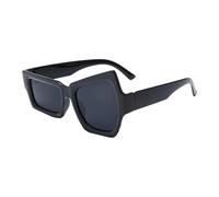 Lunettes de élégantes de forme irrégulière pour homme et femme, protection UV pour conduite en plein air, vélo, plage, natation, Cadre noir Film gris, Refer to description
