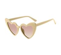 Lunettes de forme de coeur - Nuances de mode à la mode portables, lunettes mignonnes transparentes | Lunettes de soleil audacieuses du festival UV, accessoires de fête de la fête pop, regard accrocheu