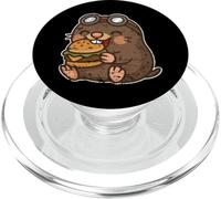 Lunettes de Hamburger, Motif Taupe, Dessin animé PopSockets PopGrip pour MagSafe