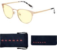 Lunettes de jeu et d'ordinateur GUNNAR - Apex, Gold Marble, lentilles ambre - Lunettes filtre de lumière bleue, filtre bleu premium, protection UV,