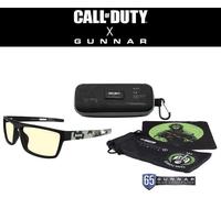 Lunettes de jeu et d'ordinateur GUNNAR | Modèle : Call of Duty Tactical Edition, Couleur des verres : Ambre (Bloque 65% de la lumière bleue & 100% de la lumière UV) | Lunettes anti-lumière bleue | Len