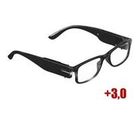 Lunettes de lecture à LED - Avec batterie - Dioptrie +3,0 [Pearl]