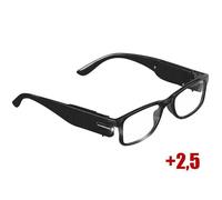 Lunettes de lecture à LED - PEARL - Dioptrie +2,5 - Avec batterie