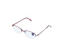 Lunettes de lecture à monture demi-cadre - 400d (rouge)