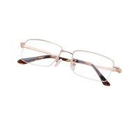 Lunettes de lecture bloquant la lumière bleue, avec lentille anti-éblouissement et anti-fatigue oculaire for hommes, demi-monture en métal for relâcher le stress, réduire la fatigue oculaire ( Color :