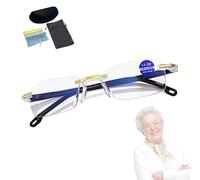 Lunettes de lecture Blue Ease Optics, lunettes de lecture à zoom automatique, soulage la fatigue oculaire liée à l'ordinateur et au numérique(Gold,1pcs)