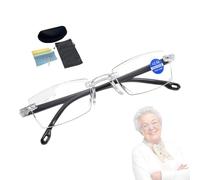 Lunettes de lecture Blue Ease Optics, lunettes de lecture à zoom automatique, soulage la fatigue oculaire liée à l'ordinateur et au numérique(Clear,1pcs)