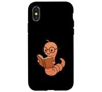 Lunettes de Lecture drôles Ringard Mignon vers de bibliothèque Coque pour iPhone X/XS