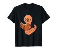 Lunettes de Lecture drôles Ringard Mignon vers de bibliothèque T-Shirt Graphique avec Valeur