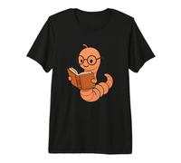 Lunettes de Lecture drôles Ringard Mignon vers de bibliothèque T-Shirt Haut de Gamme