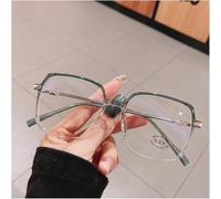 Lunettes De Lecture élégantes Surdimensionnées Ultra Light TR Metal Square Spring Hinge Reader pour Hommes Femmes, Gradient Blue, 1.0X