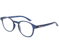 Lunettes de lecture extra plates MR52 en plastique avec charnière à ressort et étui en verset épaisseurs et couleurs bleu + 3,00 dpt