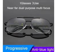 Lunettes de lecture progressives intelligentes hommes femmes loin et près double usage soleil multi-focus presbytie lunettes Anti-rayon bleu haute qualité