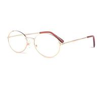 Lunettes de lecture rondes dorees en métal Naky - Taille: Dioptrie 2 - Couleur: Jaune - Homme