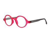Lunettes de Lecture Rondes Rouges et Grises Tendance Teyx - Taille: Dioptrie 2,5 - Couleur: Rouge - Mixte