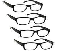 Lunettes de Lecture - UV Reader - Pack 4 Dioptrie +2,50 - Hommes Femmes - Noir