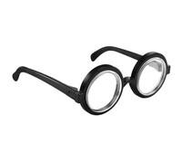 Lunettes de magicien, Lunettes Rondes Sorcier Lunettes Rondes Noires Halloween Lunettes de Cadre en Plastique Lunettes Nerd Lunettes Sorcier Adapté Fête de Déguisement Costume École Fête Cosplay