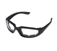 Lunettes de moto coupe-vent, anti-poussière, rembourrées, confortables, transparentes, en PVC, verres miroir UV400, protection, noires, une pièce