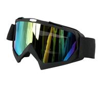 Lunettes de Moto Cross Anti-UV - Lunettes de Motocross Pliables en TPU, Protection Complète Contre le Vent et la Poussière, Pour Quad,Activités de Plein Air (Monture noire+verres jaunes éclatants)