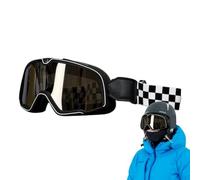 Lunettes de moto - Lunettes de protection pour équitation | Verres UV anti-poussière avec sangle élastique réglable, lunettes de style pilote vintage pour moto et aventure en plein air légères