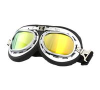 Lunettes de motocross - Lunettes de pilote coupe-vent, anti-poussière, protection tactique rétro en polycarbonate, équipement de vision universel rembourré pour le sport de plein air