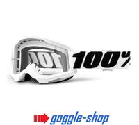 Lunettes De Motocross Strata 2 100% Everest Blanches Claires / Miroir