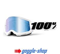 Lunettes De Motocross Strata 2 100% Everest Blanches Claires / Miroir