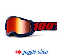 Lunettes De Motocross Strata 2 100% Masego Bleu Clair / Miroir