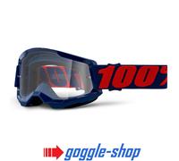 Lunettes De Motocross Strata 2 100% Masego Bleu Clair / Miroir