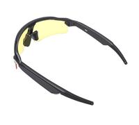 Lunettes de Musique de Cyclisme Intelligentes avec Conception Coupe-vent pour les Activités de Plein Air, Micro intégré et Commande Vocale pour les Cyclistes et les Coureurs (BLACK)