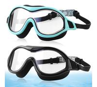 Lunettes de Natation, 2 Pièces Lunettes de Plongée, Lunette Piscine Réglables pour Hommes et Femmes, Lunette Natation Adulte Anti-Buée, Lunette Piscine étanches pour Natation, Snorkeling, Plongée (01)