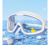 Lunettes de natation à grand cadre, étanches et anti-buée, taille adulte, avec bouchons d'oreilles intégrés, design confortable, unisexe, champ de vision large transparent, joint étanche, protection U