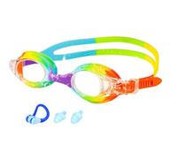 Lunettes de natation à vision large pour enfants - Lunettes de natation anti-buée et anti-fuite pour les tout-petits | Lunettes de natation réglables et anti-fuite avec bouchons d'oreille pour enfants